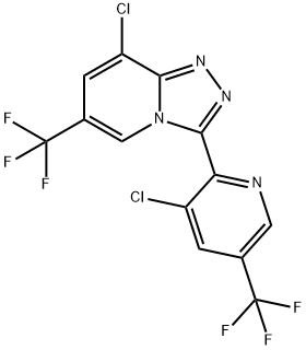 8-CHLORO-3-[3-CHLORO-5-(TRIFLUOROMETHYL)-2-PYRIDINYL]-6-(TRIFLUOROMETHYL)[1,2,4]TRIAZOLO[4,3-A]PYRIDINE Struktur