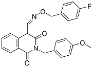 2-(4-METHOXYBENZYL)-1,3-DIOXO-1,2,3,4-TETRAHYDRO-4-ISOQUINOLINECARBALDEHYDE O-(4-FLUOROBENZYL)OXIME Struktur