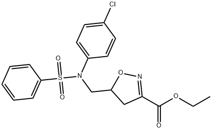 ETHYL 5-([4-CHLORO(PHENYLSULFONYL)ANILINO]METHYL)-4,5-DIHYDRO-3-ISOXAZOLECARBOXYLATE Struktur