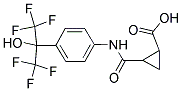 2-(N-(4-(2,2,2-TRIFLUORO-1-HYDROXY-1-(TRIFLUOROMETHYL)ETHYL)PHENYL)CARBAMOYL)CYCLOPROPANECARBOXYLIC ACID Struktur