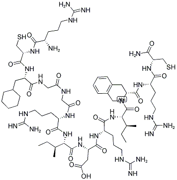 (ARG6,CHA8,D-TIC16,ARG17,CYS18)-ATRIAL NATRIURETIC FACTOR (6-18) AMIDE (RAT) Struktur