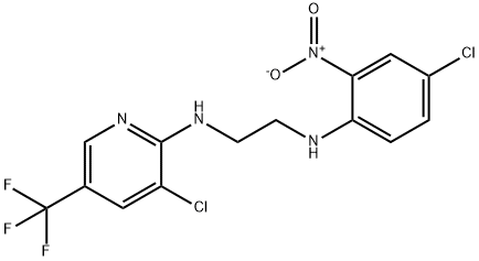 N-[2-(4-CHLORO-2-NITROANILINO)ETHYL]-N-[3-CHLORO-5-(TRIFLUOROMETHYL)-2-PYRIDINYL]AMINE Struktur