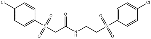 2-[(4-CHLOROPHENYL)SULFONYL]-N-(2-[(4-CHLOROPHENYL)SULFONYL]ETHYL)ACETAMIDE Struktur