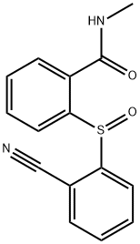 2-[(2-CYANOPHENYL)SULFINYL]-N-METHYLBENZENECARBOXAMIDE Struktur