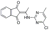 2-(((6-CHLORO-4-METHYLPYRIMIDIN-2-YL)AMINO)ETHYLIDENE)INDANE-1,3-DIONE Struktur