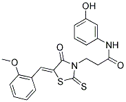 N-(3-HYDROXYPHENYL)-3-[(5Z)-5-(2-METHOXYBENZYLIDENE)-4-OXO-2-THIOXO-1,3-THIAZOLIDIN-3-YL]PROPANAMIDE Struktur