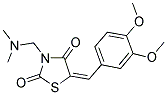 (5E)-5-(3,4-DIMETHOXYBENZYLIDENE)-3-[(DIMETHYLAMINO)METHYL]-1,3-THIAZOLIDINE-2,4-DIONE Struktur