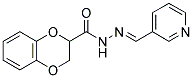 N'-[(1E)-PYRIDIN-3-YLMETHYLENE]-2,3-DIHYDRO-1,4-BENZODIOXINE-2-CARBOHYDRAZIDE Struktur