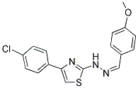 4-METHOXYBENZALDEHYDE [4-(4-CHLOROPHENYL)-1,3-THIAZOL-2-YL]HYDRAZONE Struktur