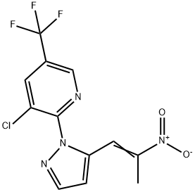 3-CHLORO-2-[5-(2-NITRO-1-PROPENYL)-1H-PYRAZOL-1-YL]-5-(TRIFLUOROMETHYL)PYRIDINE Struktur