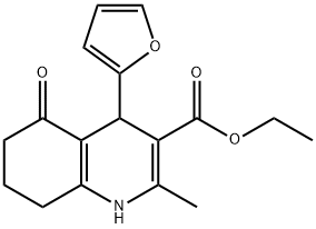 ETHYL 4-(2-FURYL)-2-METHYL-5-OXO-1,4,5,6,7,8-HEXAHYDRO-3-QUINOLINECARBOXYLATE Struktur