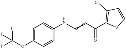 1-(3-CHLORO-2-THIENYL)-3-[4-(TRIFLUOROMETHOXY)ANILINO]-2-PROPEN-1-ONE Struktur