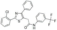 2-[2-(2-CHLOROPHENYL)-4-PHENYL-1,3-THIAZOL-5-YL]-N-[3-(TRIFLUOROMETHYL)PHENYL]ACETAMIDE Struktur