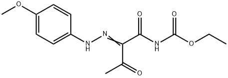 ETHYL N-(2-[2-(4-METHOXYPHENYL)HYDRAZONO]-3-OXOBUTANOYL)CARBAMATE Struktur