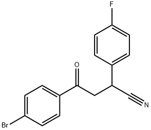 4-(4-BROMOPHENYL)-2-(4-FLUOROPHENYL)-4-OXOBUTANENITRILE Struktur