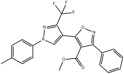 METHYL 5-[1-(4-METHYLPHENYL)-3-(TRIFLUOROMETHYL)-1H-PYRAZOL-4-YL]-3-PHENYL-4-ISOXAZOLECARBOXYLATE Struktur