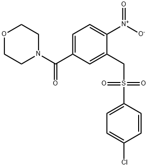 (3-([(4-CHLOROPHENYL)SULFONYL]METHYL)-4-NITROPHENYL)(MORPHOLINO)METHANONE Struktur