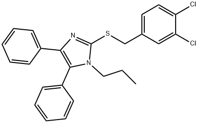 2-[(3,4-DICHLOROBENZYL)SULFANYL]-4,5-DIPHENYL-1-PROPYL-1H-IMIDAZOLE Struktur