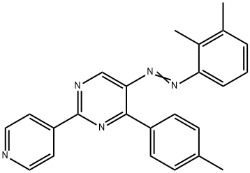 5-[2-(2,3-DIMETHYLPHENYL)DIAZENYL]-4-(4-METHYLPHENYL)-2-(4-PYRIDINYL)PYRIMIDINE Struktur