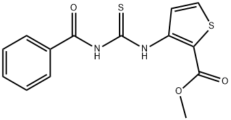 METHYL 3-(((PHENYLCARBONYLAMINO)THIOXOMETHYL)AMINO)THIOPHENE-2-CARBOXYLATE Struktur