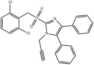 2,6-DICHLOROBENZYL 4,5-DIPHENYL-1-(2-PROPYNYL)-1H-IMIDAZOL-2-YL SULFONE Struktur