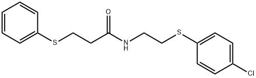 N-(2-[(4-CHLOROPHENYL)SULFANYL]ETHYL)-3-(PHENYLSULFANYL)PROPANAMIDE Struktur