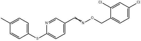 6-[(4-METHYLPHENYL)SULFANYL]NICOTINALDEHYDE O-(2,4-DICHLOROBENZYL)OXIME Struktur