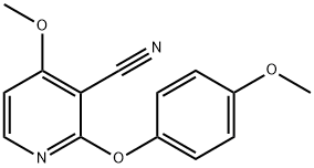 4-METHOXY-2-(4-METHOXYPHENOXY)NICOTINONITRILE Struktur