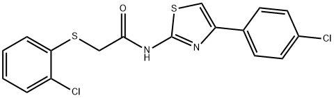 2-[(2-CHLOROPHENYL)SULFANYL]-N-[4-(4-CHLOROPHENYL)-1,3-THIAZOL-2-YL]ACETAMIDE Struktur