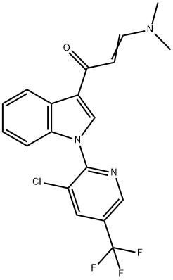 1-(1-[3-CHLORO-5-(TRIFLUOROMETHYL)-2-PYRIDINYL]-1H-INDOL-3-YL)-3-(DIMETHYLAMINO)-2-PROPEN-1-ONE Structure