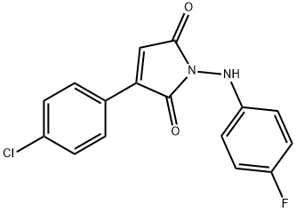 3-(4-CHLOROPHENYL)-1-(4-FLUOROANILINO)-1H-PYRROLE-2,5-DIONE Struktur