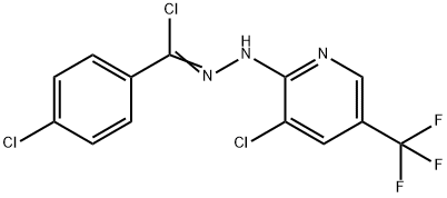 4-CHLORO-N-[3-CHLORO-5-(TRIFLUOROMETHYL)-2-PYRIDINYL]BENZENECARBOHYDRAZONOYL CHLORIDE Struktur