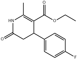 ETHYL 4-(4-FLUOROPHENYL)-2-METHYL-6-OXO-1,4,5,6-TETRAHYDRO-3-PYRIDINECARBOXYLATE Struktur