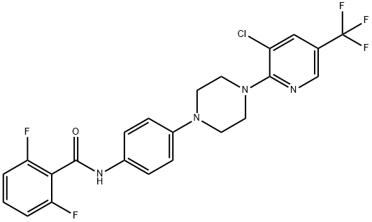 N-(4-(4-[3-CHLORO-5-(TRIFLUOROMETHYL)-2-PYRIDINYL]PIPERAZINO)PHENYL)-2,6-DIFLUOROBENZENECARBOXAMIDE Struktur