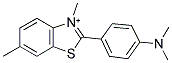 2-(4-DIMETHYLAMINO-PHENYL)-3,6-DIMETHYL-BENZOTHIAZOL-3-IUM Struktur