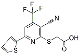 [[3-CYANO-6-THIEN-2-YL-4-(TRIFLUOROMETHYL)PYRIDIN-2-YL]THIO]ACETIC ACID Struktur