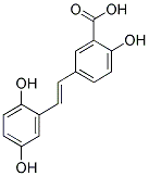 TRANS-1-(3'-CARBOXY-4'-HYDROXYPHENYL)-2-(2,5-DIHYDROXYPHENYL)ETHENE Struktur