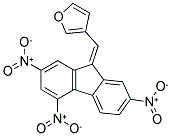 3-[(2,4,7-TRINITRO-9H-9-FLUORENYLIDEN)METHYL]FURAN Struktur