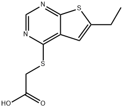 (6-ETHYL-THIENO[2,3-D]PYRIMIDIN-4-YLSULFANYL)-ACETIC ACID Struktur