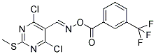 4,6-DICHLORO-2-(METHYLTHIO)-5-[(([3-(TRIFLUOROMETHYL)BENZOYL]OXY)IMINO)METHYL]PYRIMIDINE Struktur