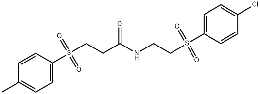 N-(2-[(4-CHLOROPHENYL)SULFONYL]ETHYL)-3-[(4-METHYLPHENYL)SULFONYL]PROPANAMIDE Struktur