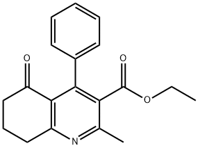 ETHYL 2-METHYL-5-OXO-4-PHENYL-5,6,7,8-TETRAHYDRO-3-QUINOLINECARBOXYLATE Struktur