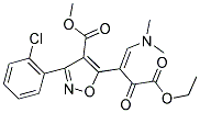 METHYL 3-(2-CHLOROPHENYL)-5-[2-(DIMETHYLAMINO)-1-(2-ETHOXY-2-OXOACETYL)VINYL]-4-ISOXAZOLECARBOXYLATE Struktur