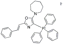 (2-STYRYL-5-AZEPAN-1-YL-1,3-OXAZOL-4-YL)(TRIPHENYL)PHOSPHONIUM IODIDE Struktur