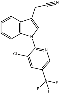 2-(1-[3-CHLORO-5-(TRIFLUOROMETHYL)-2-PYRIDINYL]-1H-INDOL-3-YL)ACETONITRILE Struktur