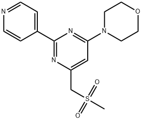 4-[6-[(METHYLSULFONYL)METHYL]-2-(4-PYRIDINYL)-4-PYRIMIDINYL]MORPHOLINE Struktur