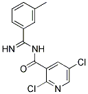 N3-IMINO(3-METHYLPHENYL)METHYL-2,5-DICHLORONICOTINAMIDE Struktur