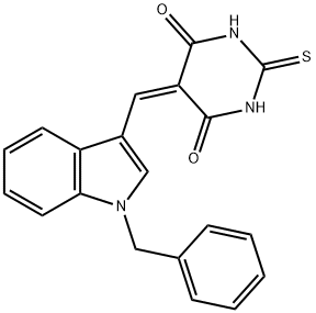 5-[(1-BENZYL-1H-INDOL-3-YL)METHYLENE]-2-THIOXODIHYDROPYRIMIDINE-4,6(1H,5H)-DIONE Struktur