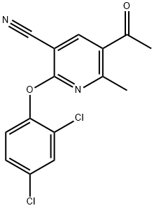 5-ACETYL-2-(2,4-DICHLOROPHENOXY)-6-METHYLNICOTINONITRILE Struktur