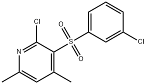 2-CHLORO-3-[(3-CHLOROPHENYL)SULFONYL]-4,6-DIMETHYLPYRIDINE Struktur